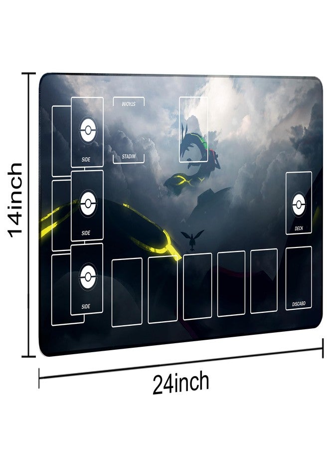 Extalas Playmat for Trading Card Game with 31 Damage Counters,Single Player Trainer Mat and Professional Storage Bag(Black Dragon) - Image 2
